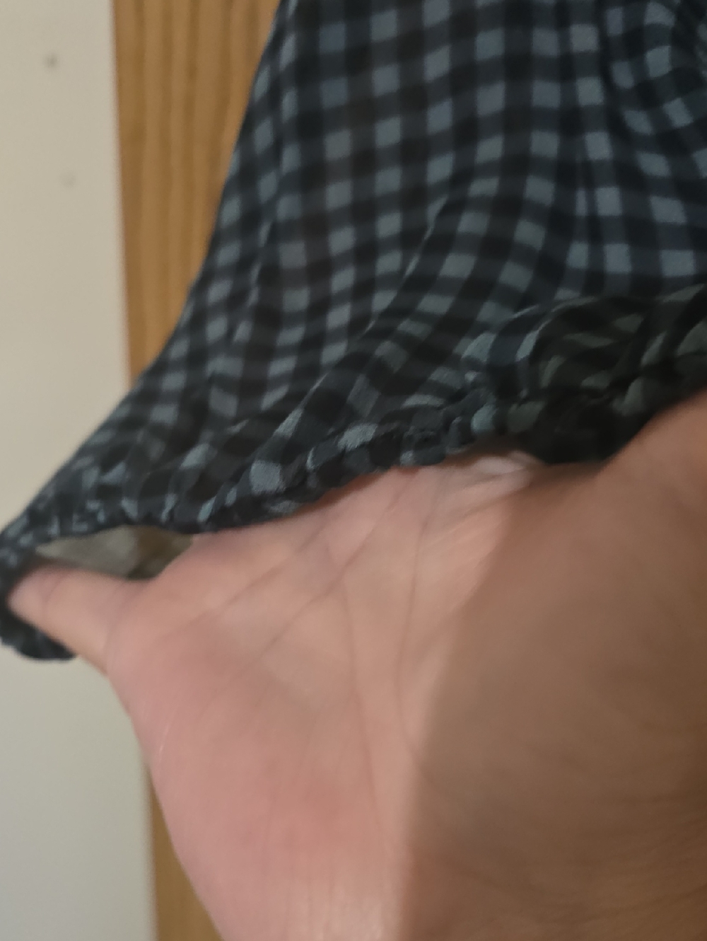 Johnny Was Blue and Black Gingham Button-Up Shirt - Picture 4 of 5